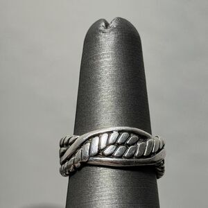 Vintage Silpada Braded Rope Size 7 Sterling Ring